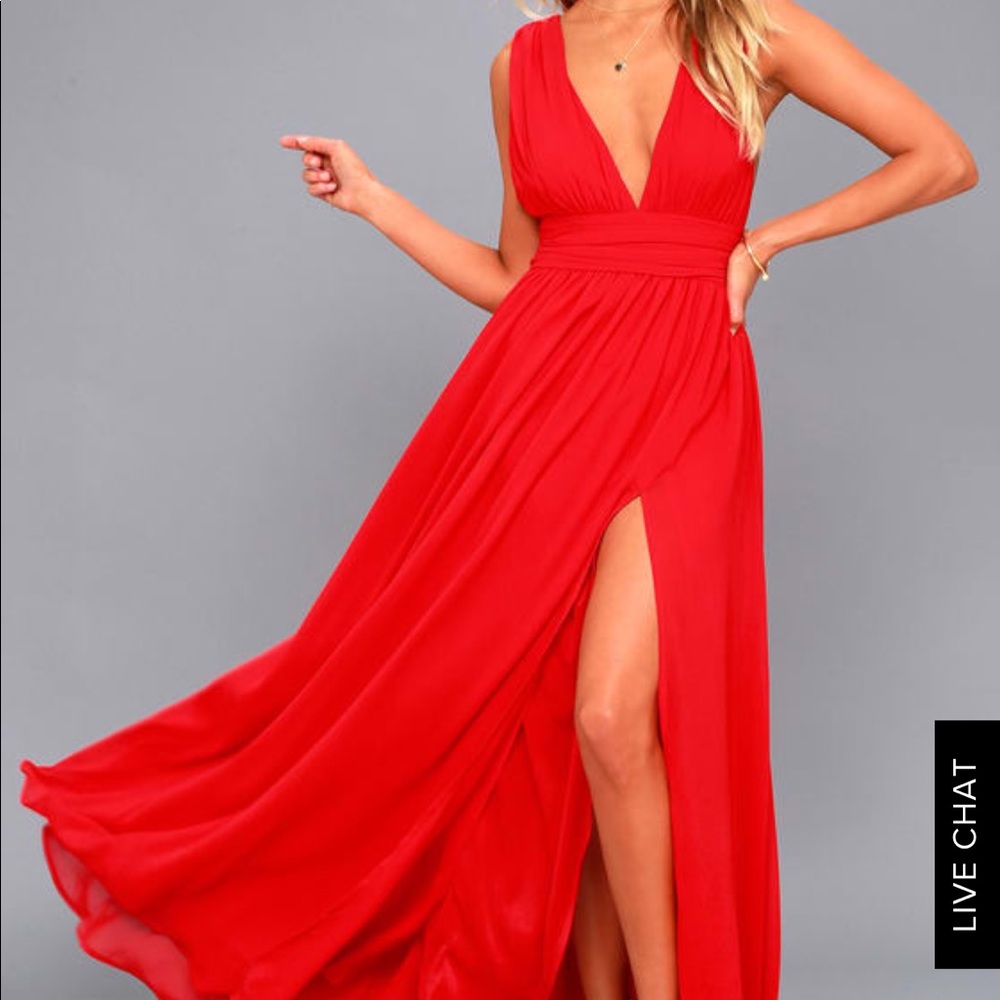 Lulus red formal dress